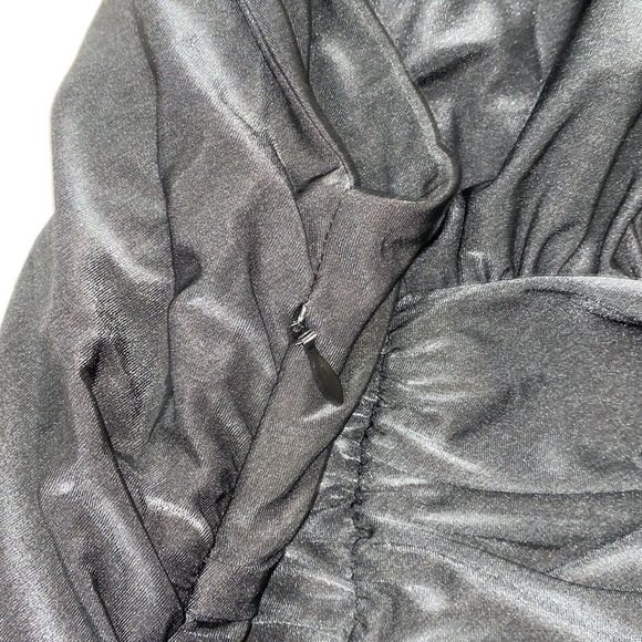 BCBG black bodycon ruched dress size 38 - Picture 8 of 11